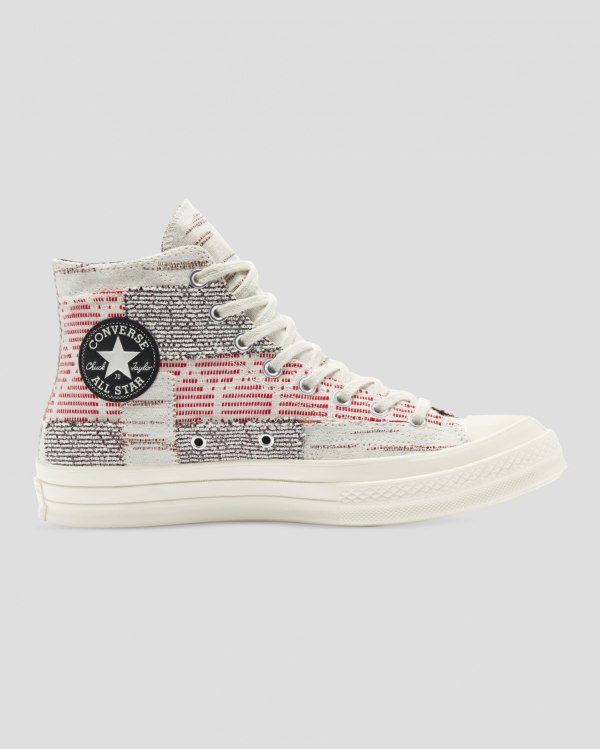 Converse Chuck 70 Patchwork Pink Grå Sko Danmark - Converse Høje Sneakers Herre - 53841TSRG